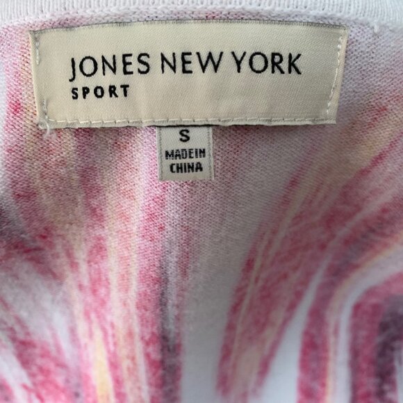 Jones New York Sport Multicolor Women's Button Down Crew Neck Shirt - Picture 6 of 9